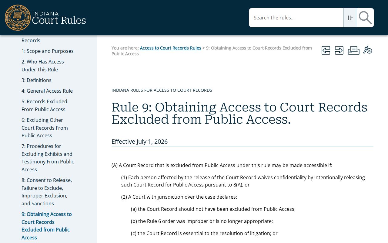 Clinton County case search extraordinary access rule