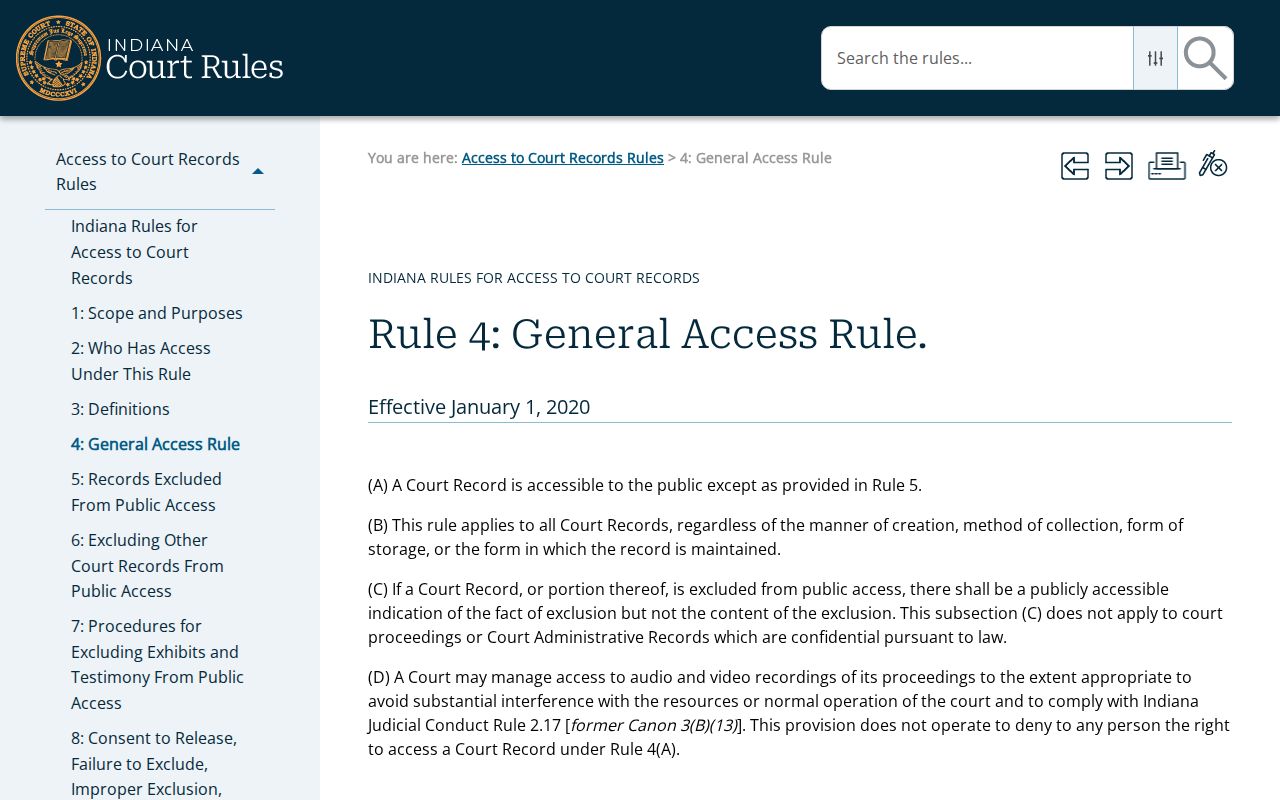 Clinton County case lookup Access Rule 4