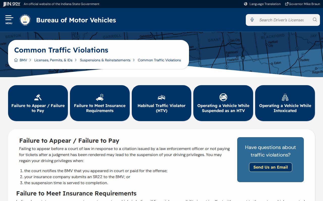 State traffic guidance related to a Kirklin court docket
