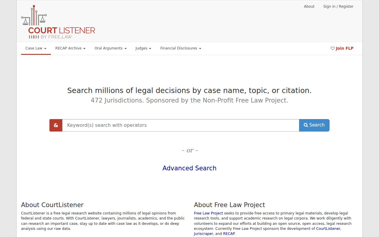 CourtListener federal record search related to Mulberry dockets