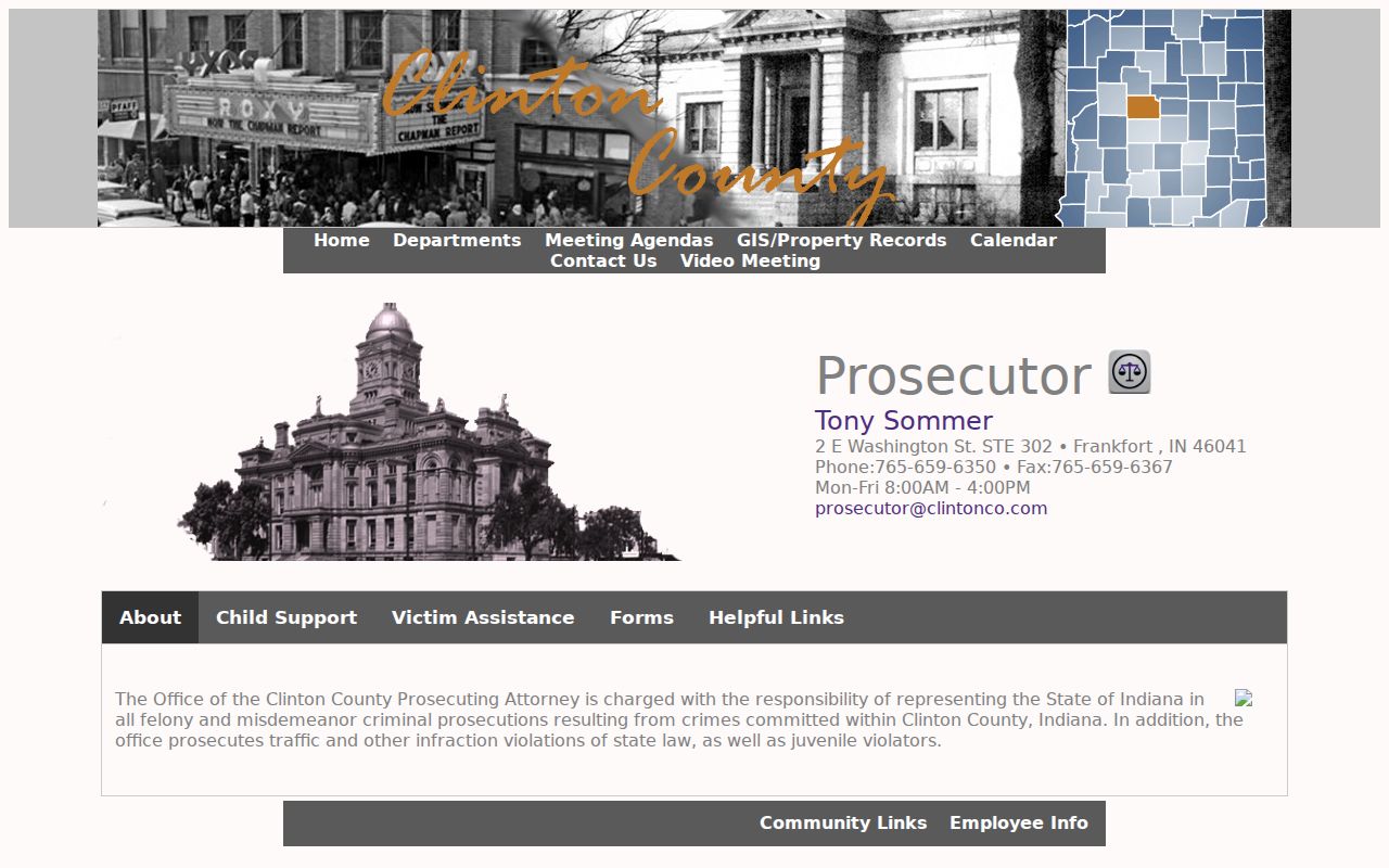 Clinton County court docket prosecutor office