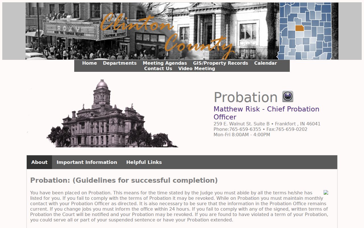 Clinton County court docket probation office
