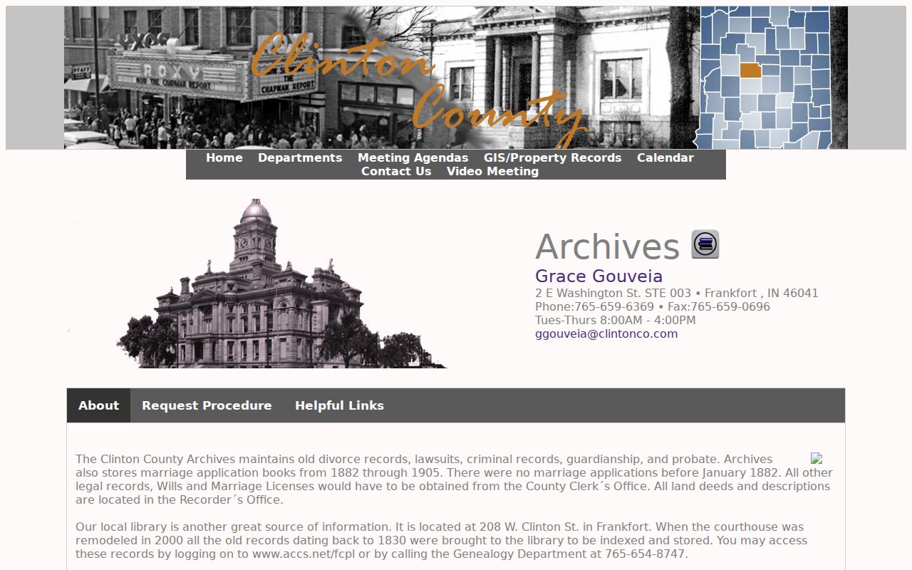 Historic Clinton County court docket archives